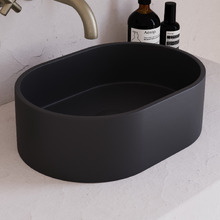 EQ 400mm Oval Concrete Basin & Waste Set